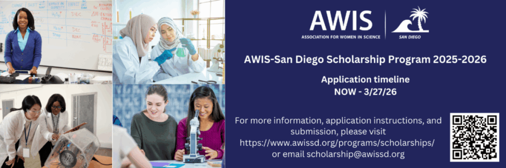 Event image: AWIS-San Diego Scholarship Program 2025-2026 is now open!
